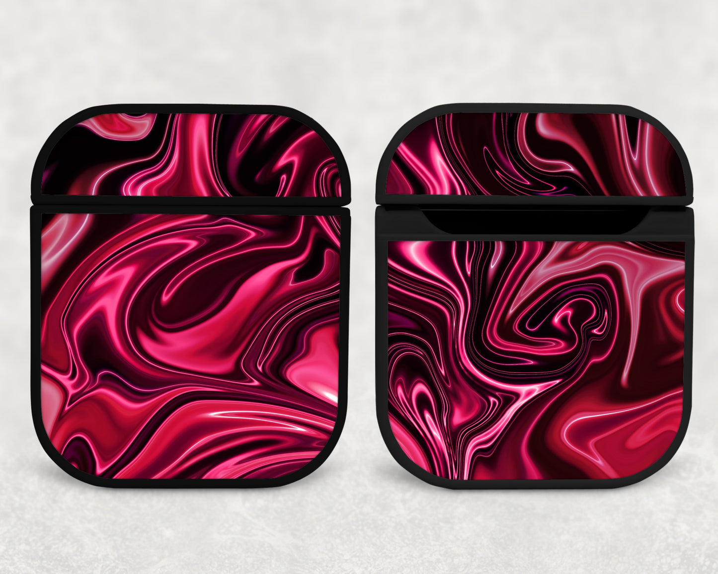 oily paint, red - airpods case