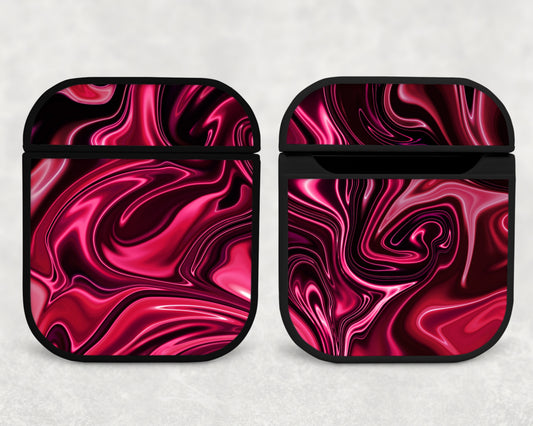 oily paint, red - airpods case