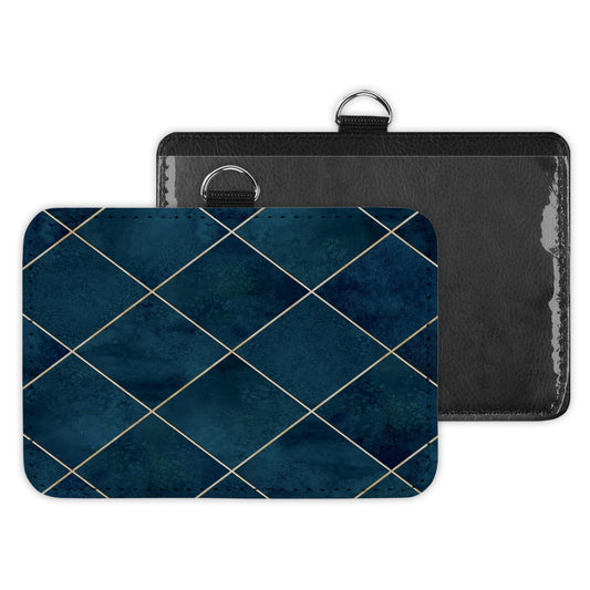 blue tiles - id badge holder