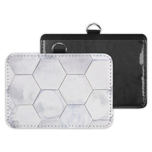 white tiles - id badge holder