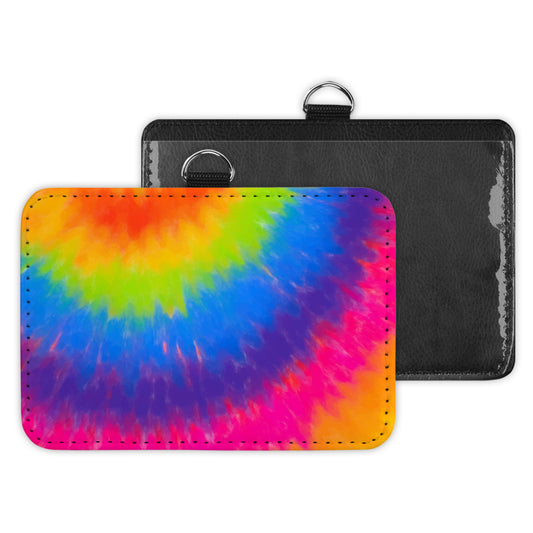 tie dye - id badge holder