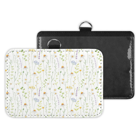 light florals - id badge holder