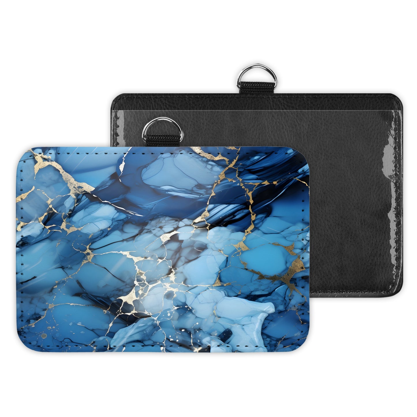 blue marble - id badge holder