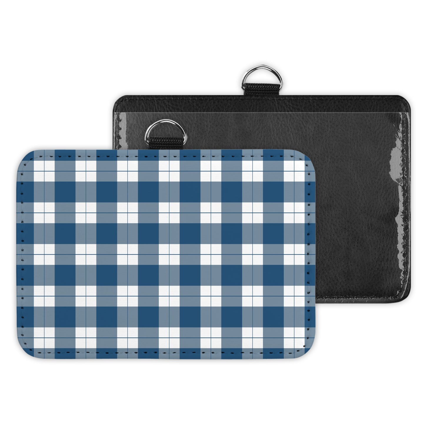 gingham - id badge holder