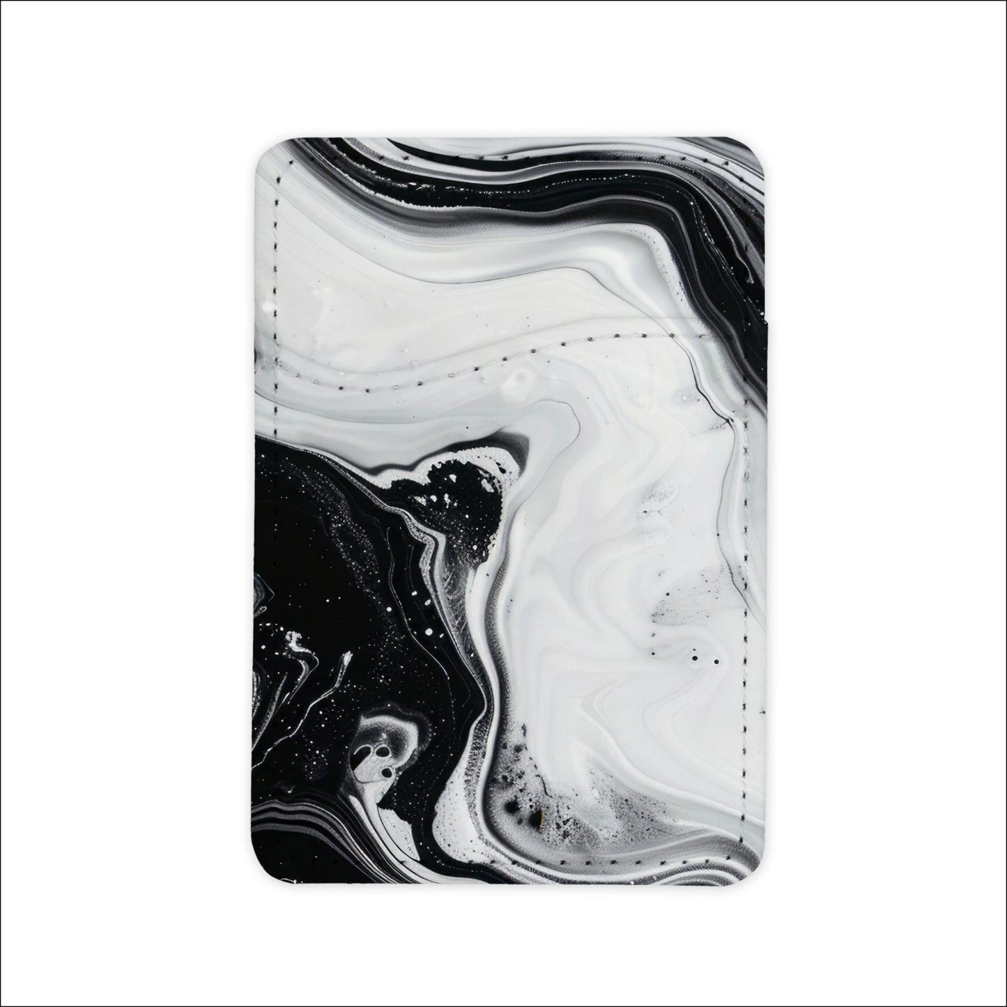black & white marble - phone wallet