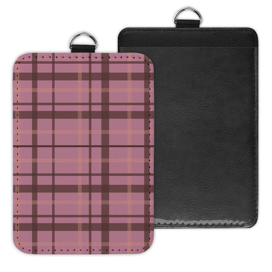 plaid - id badge holder
