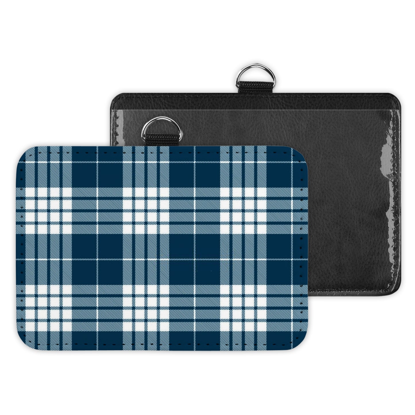 plaid - id badge holder