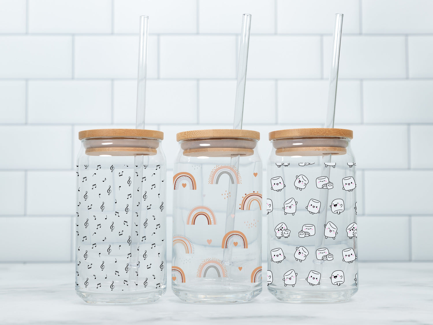 glass tumblers