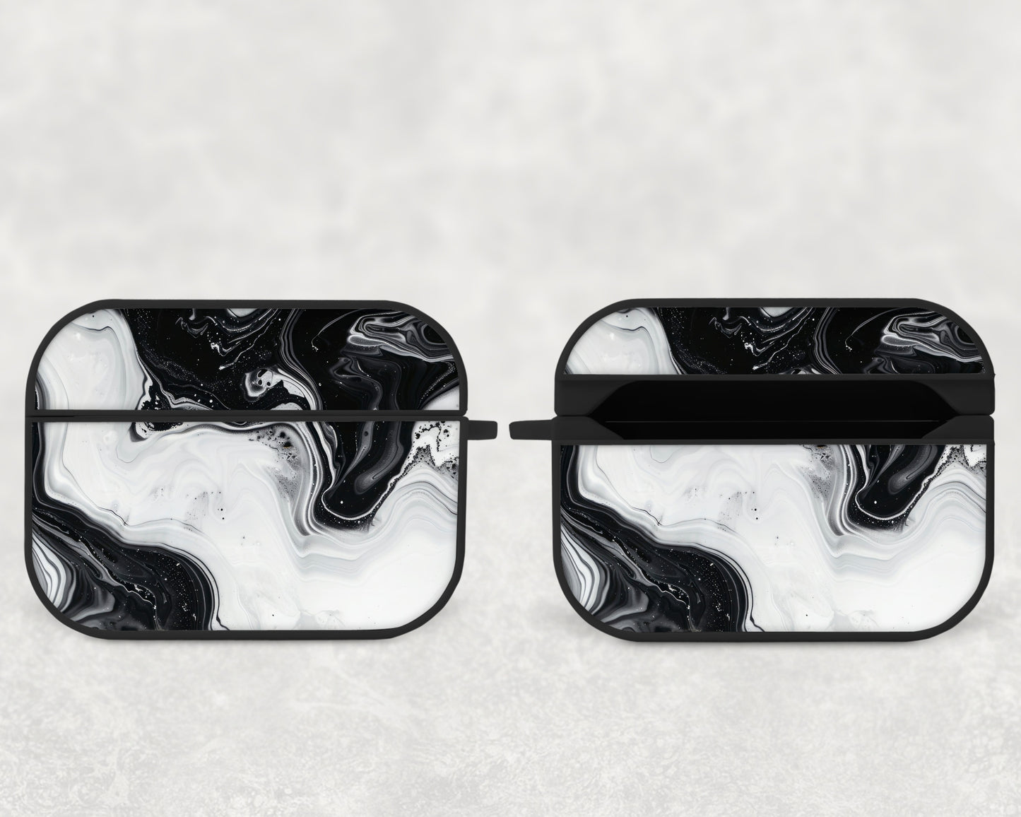 black & white marble - airpods case