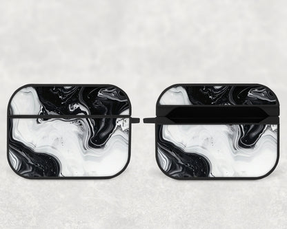 black & white marble - airpods case