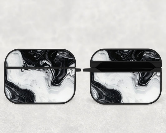 black & white marble - airpods case