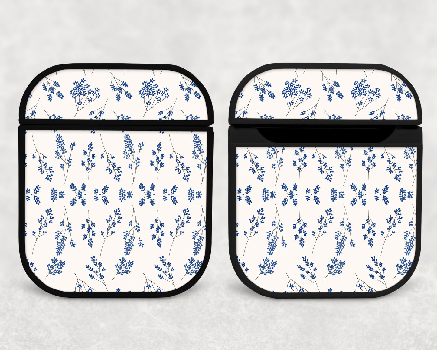 blue flowers - airpods case