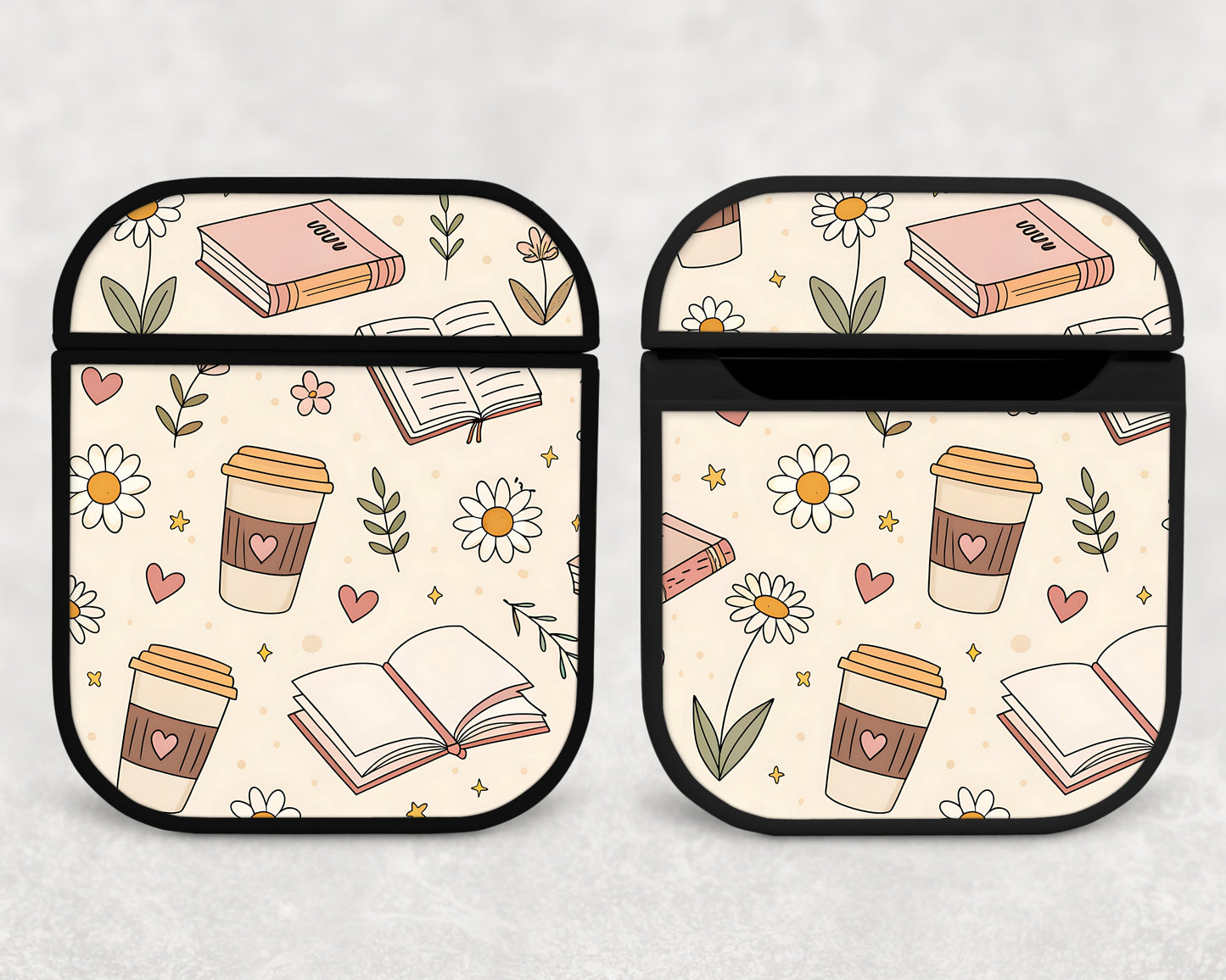 coffee & books - airpods case