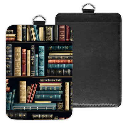 vintage books - id badge holder
