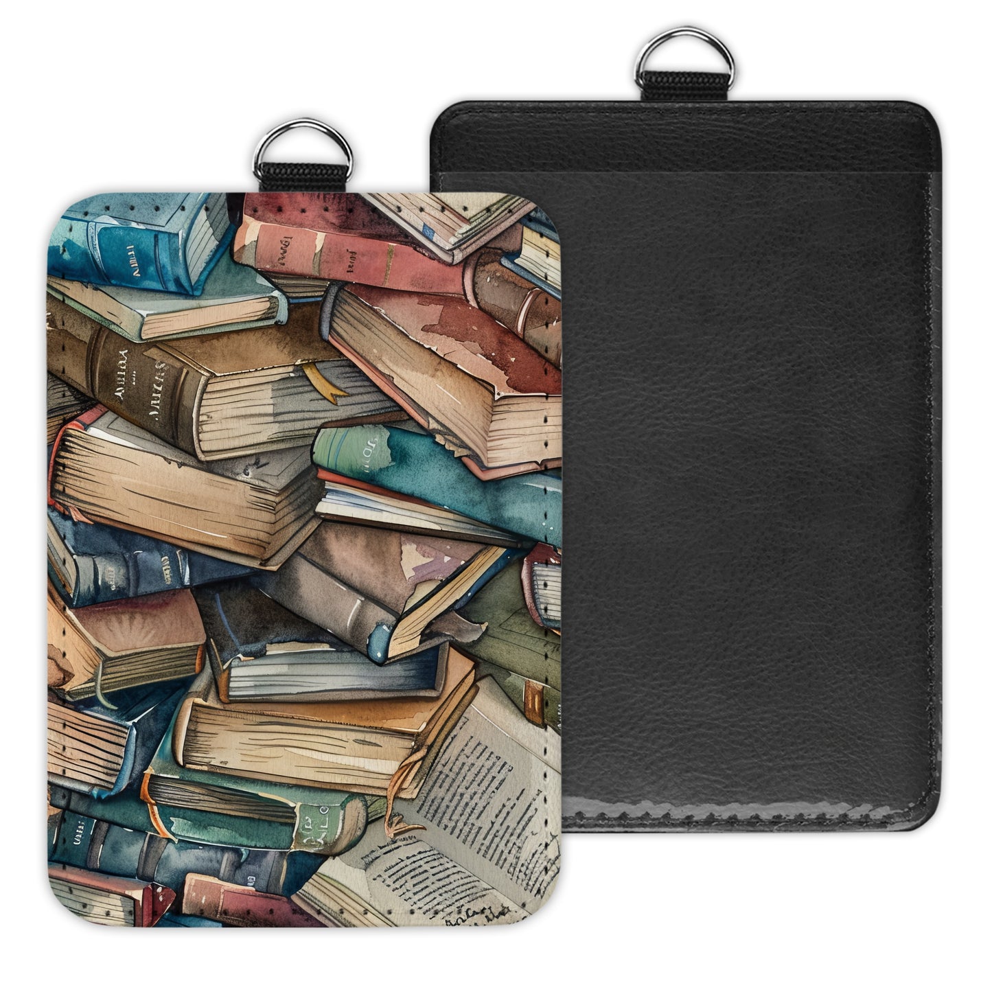 watercolor books - id badge holder