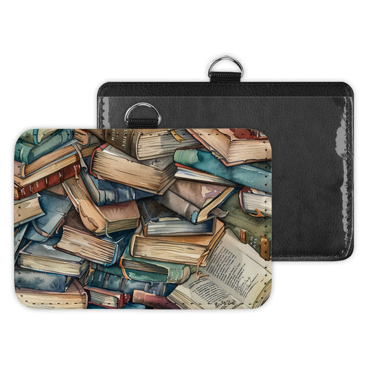 watercolor books - id badge holder