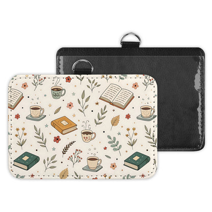 tea & books - id badge holder