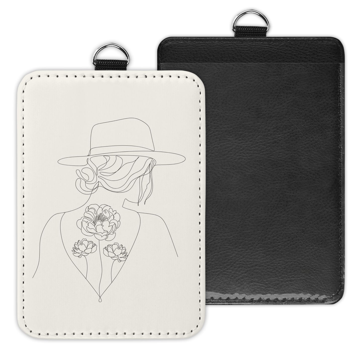line lady - id badge holder