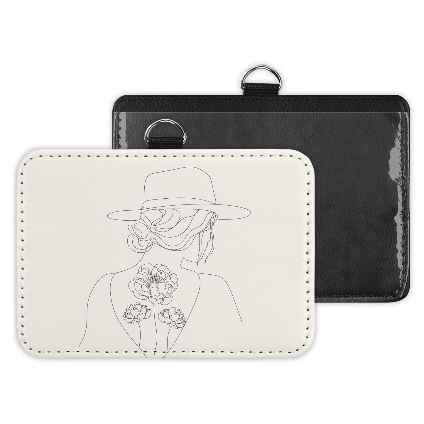 line lady - id badge holder