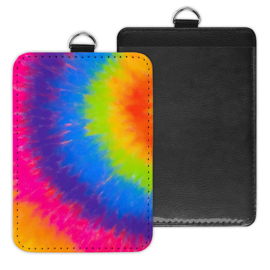 tie dye - id badge holder