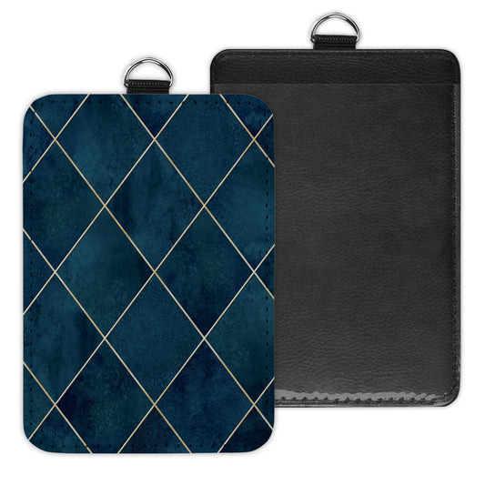 blue tiles - id badge holder