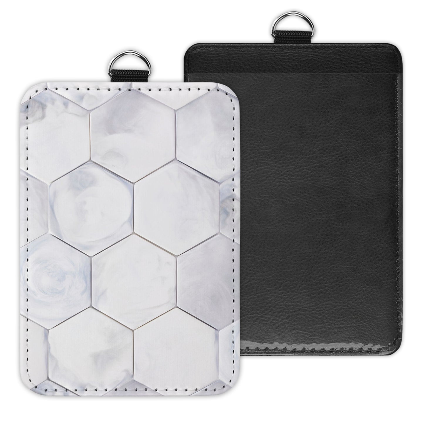 white tiles - id badge holder
