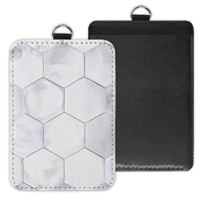 white tiles - id badge holder