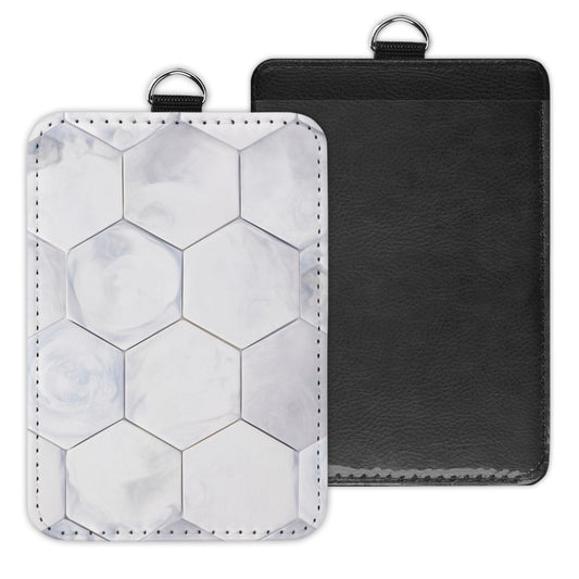 white tiles - id badge holder