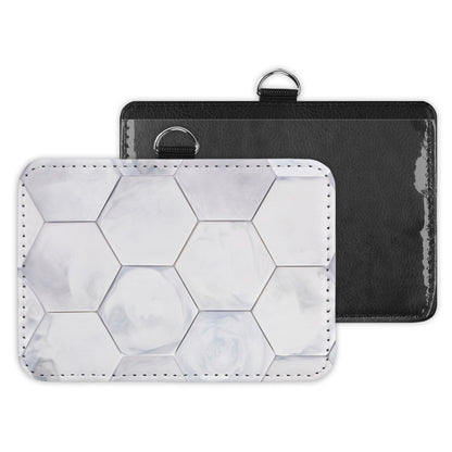 white tiles - id badge holder