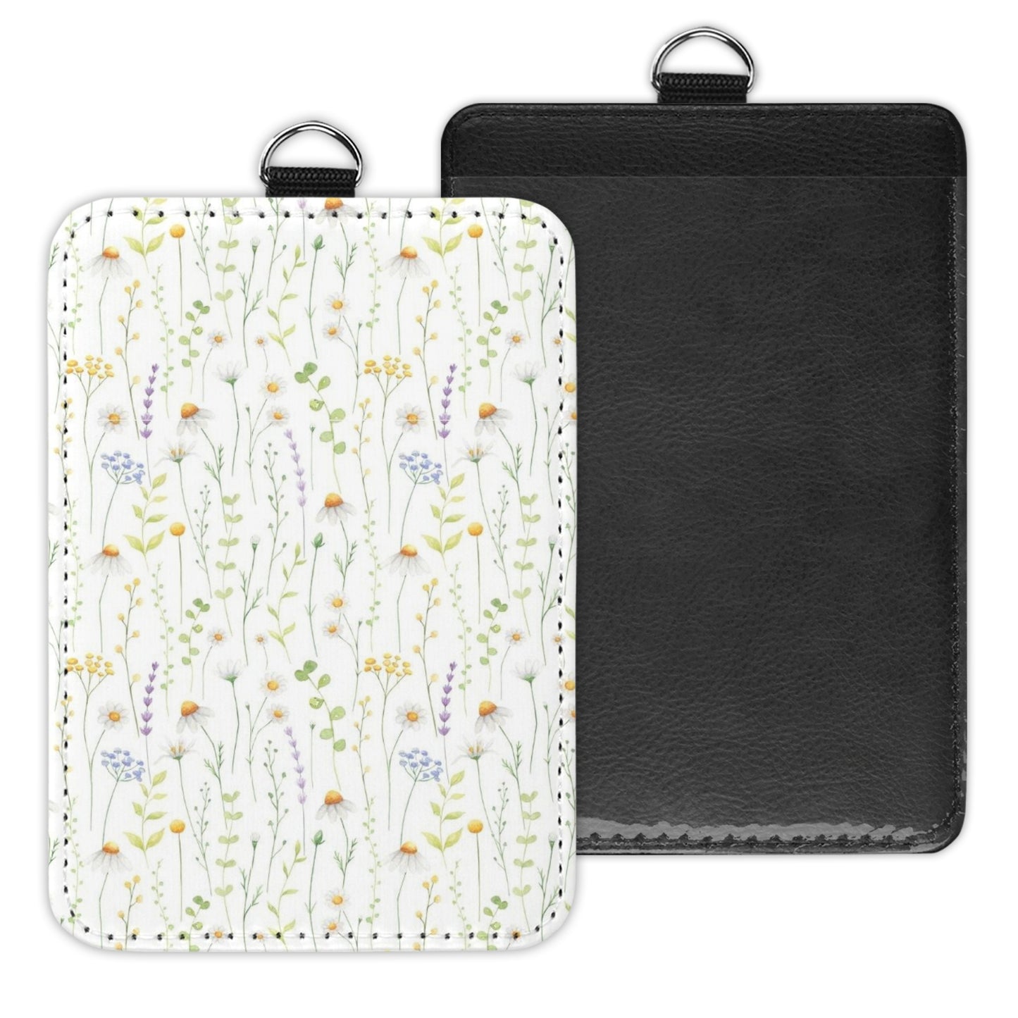 light florals - id badge holder