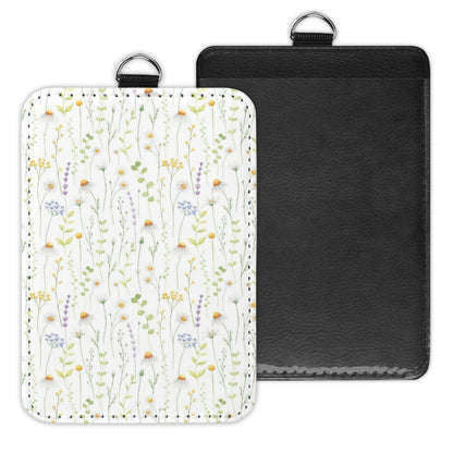 light florals - id badge holder