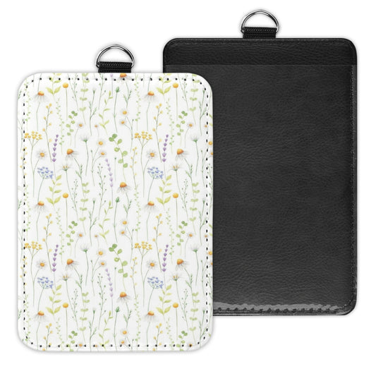 light florals - id badge holder