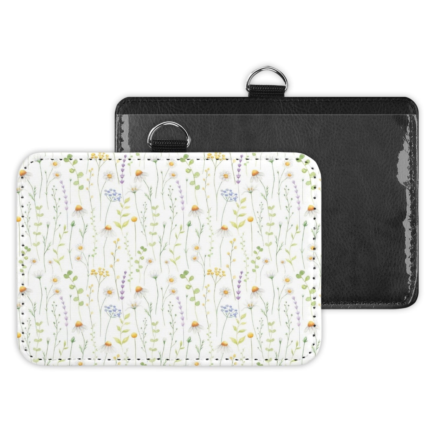 light florals - id badge holder