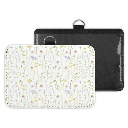 light florals - id badge holder