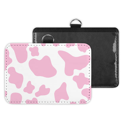 cow print - id badge holder