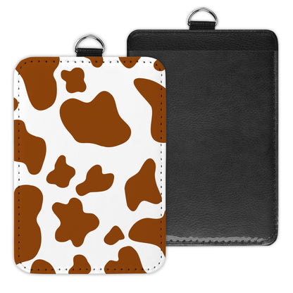cow print - id badge holder