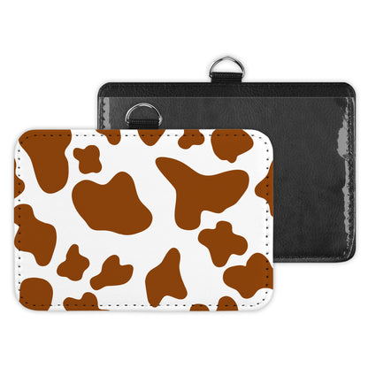 cow print - id badge holder