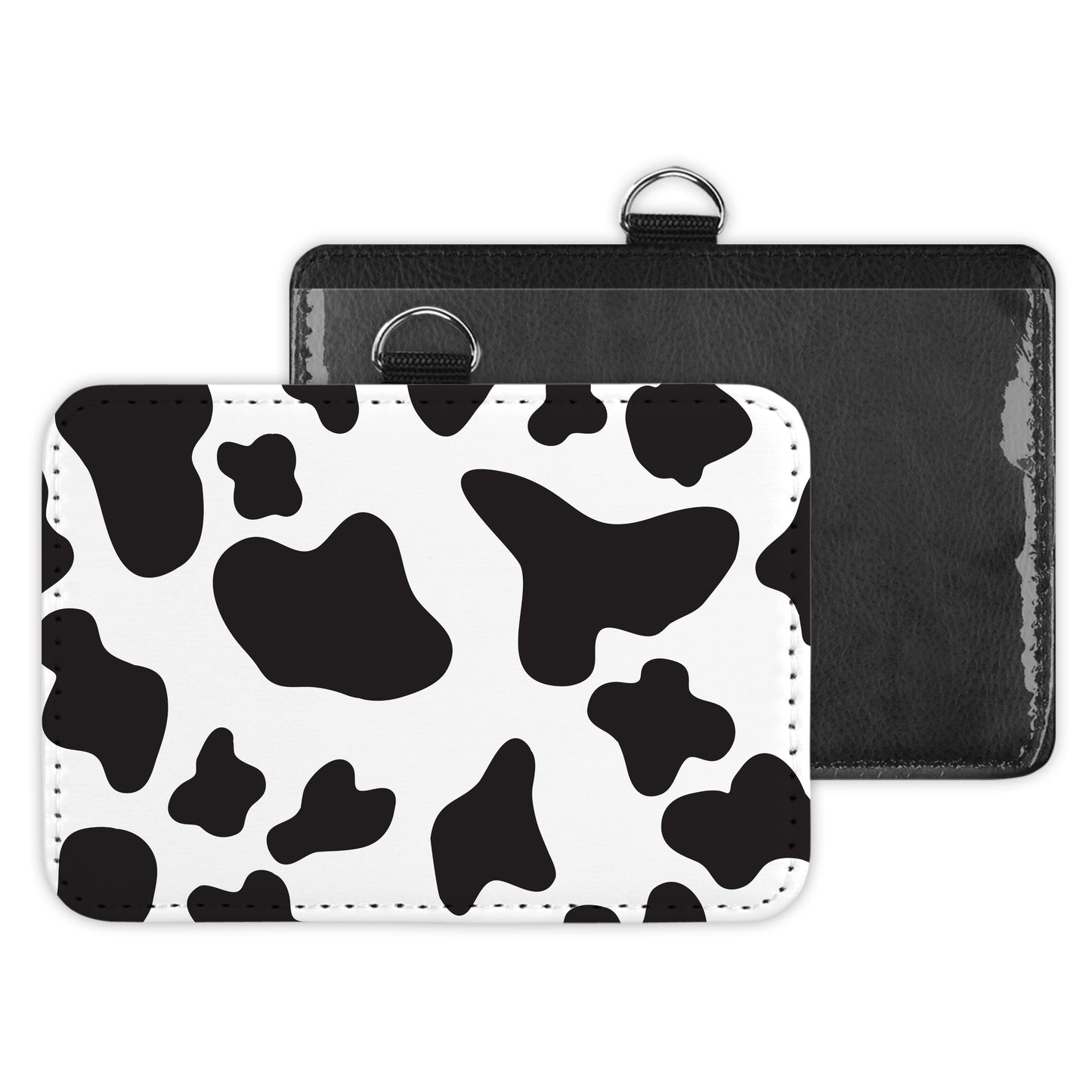 cow print - id badge holder