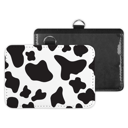 cow print - id badge holder