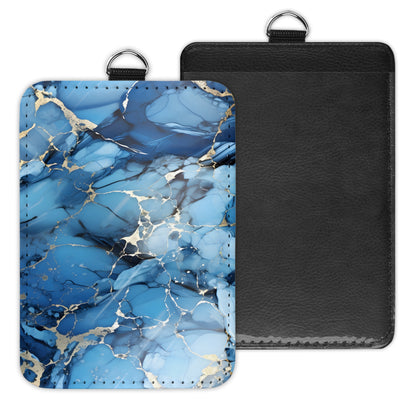blue marble - id badge holder