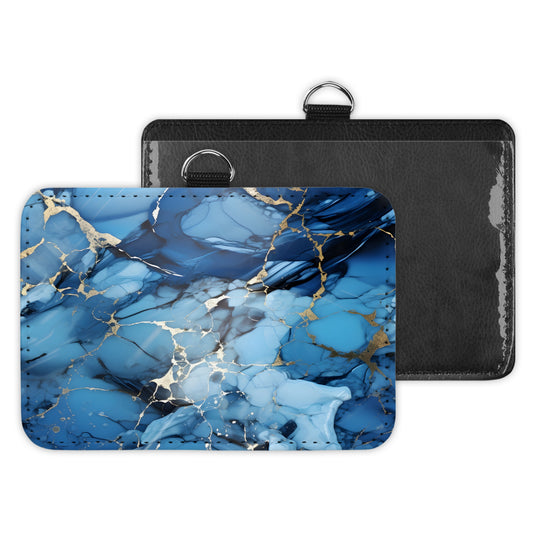 blue marble - id badge holder