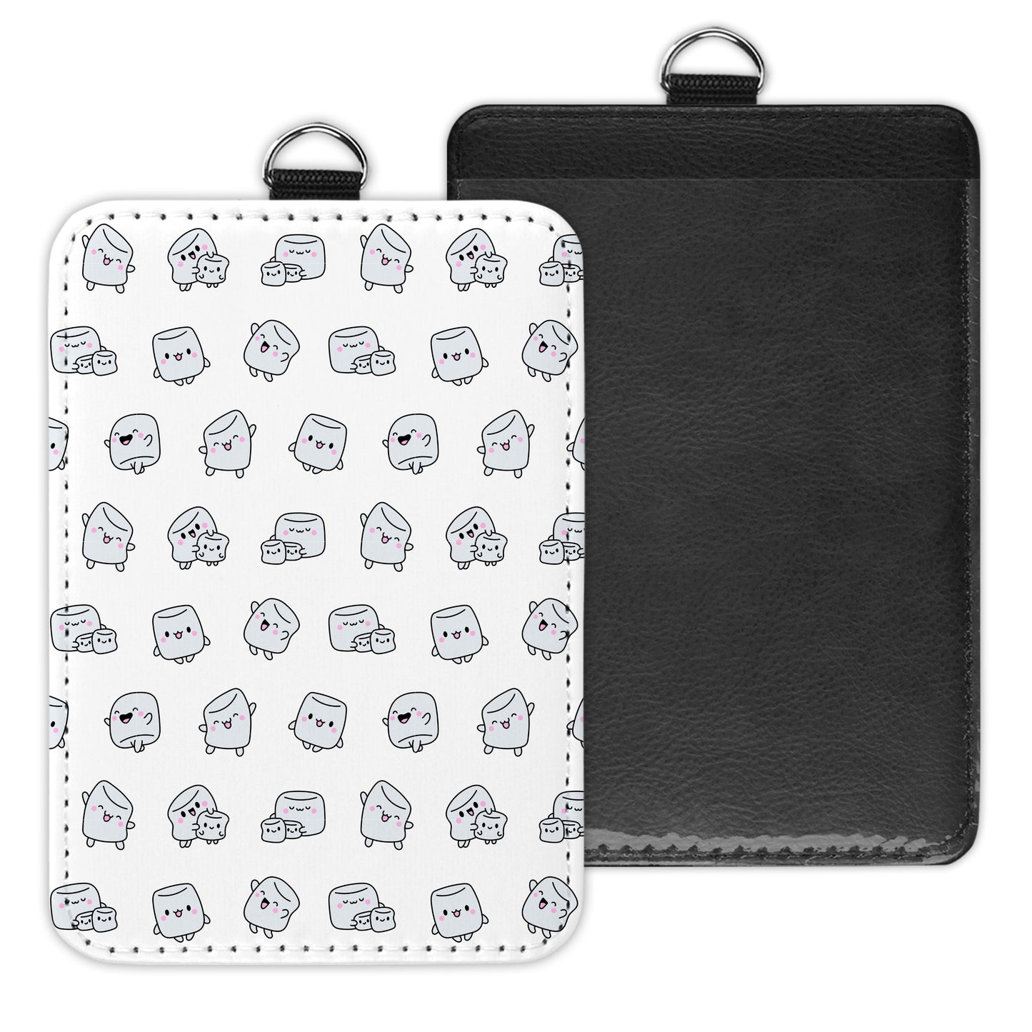 happy little marshmallows - id badge holder