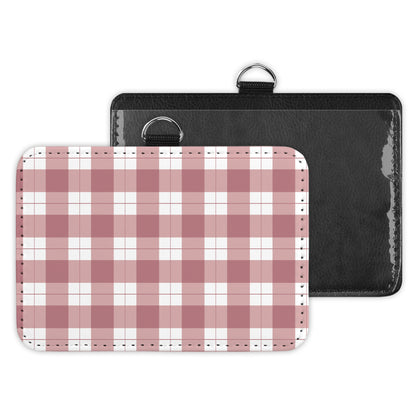 gingham - id badge holder