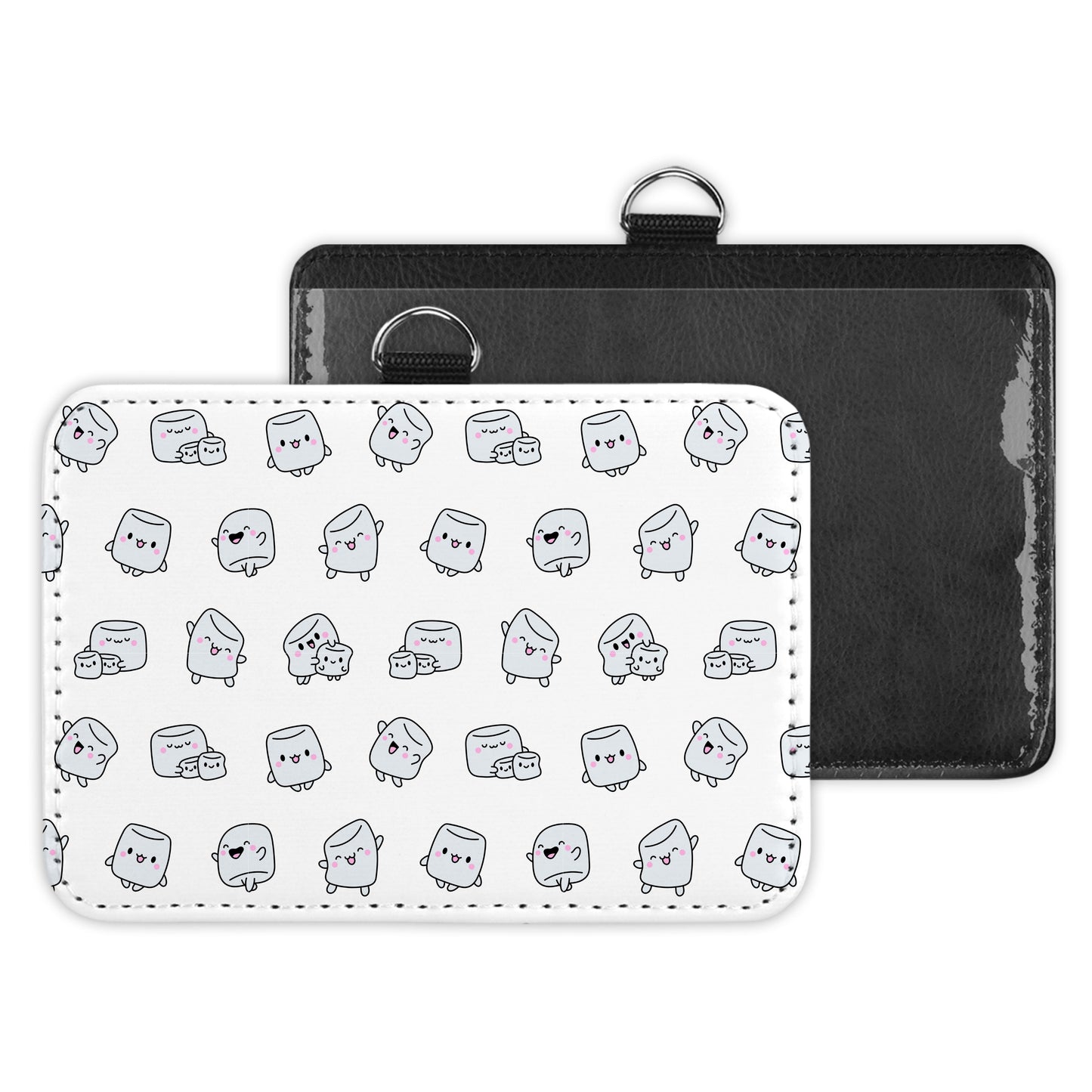 happy little marshmallows - id badge holder
