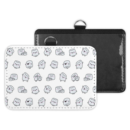 happy little marshmallows - id badge holder