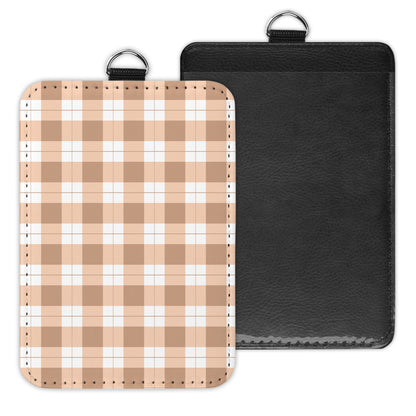 gingham - id badge holder