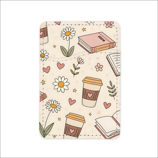 coffee & books - phone wallet