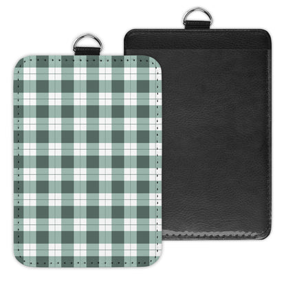 gingham - id badge holder