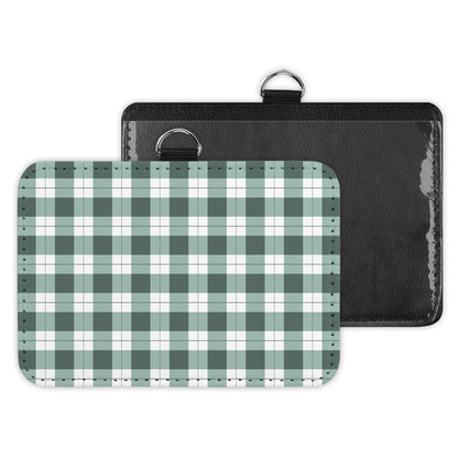 gingham - id badge holder