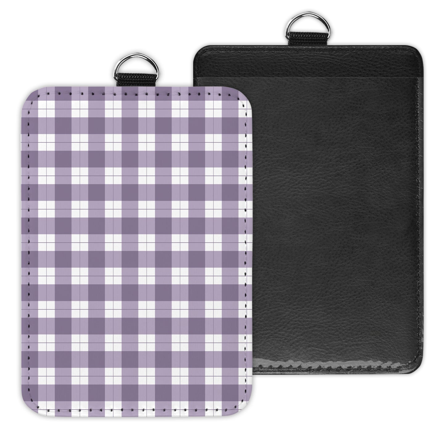 gingham - id badge holder